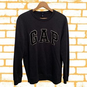 Gap Sweatshirt Men's Medium Long Sleeve Dark Gray Crew Neck Cotton Blend